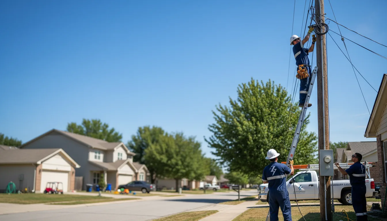 Residential electrician providing installation services in Mansfield, AR